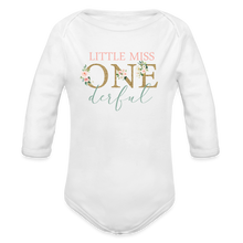 Load image into Gallery viewer, Little Miss Onederful Bodysuit - white
