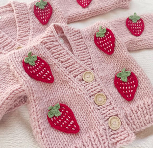 In Stock - Handmade Strawberry Cardigan