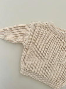 Personalised Chunky Sweater Oatmeal