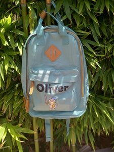 LWB Collection - Personalised School Bag (pink or green)