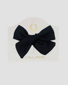 Ester Linen Bow - Lunar