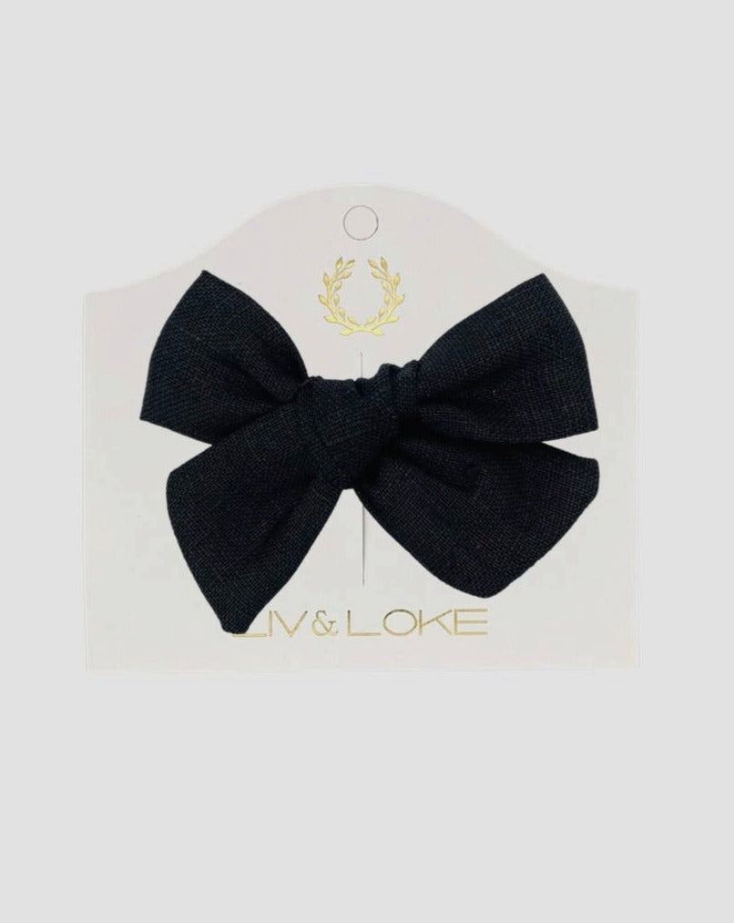 Ester Linen Bow - Lunar