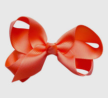 Load image into Gallery viewer, Pumpkin Orange Bow Clip
