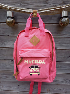 LWB Collection - Personalised School Bag (pink or green)