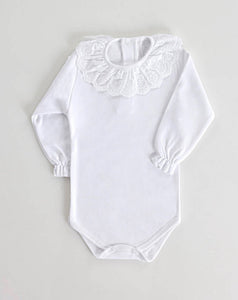 Frilly Lace Collar Bodysuit