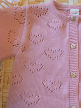 Load image into Gallery viewer, Rose Pink Heart Cardigan

