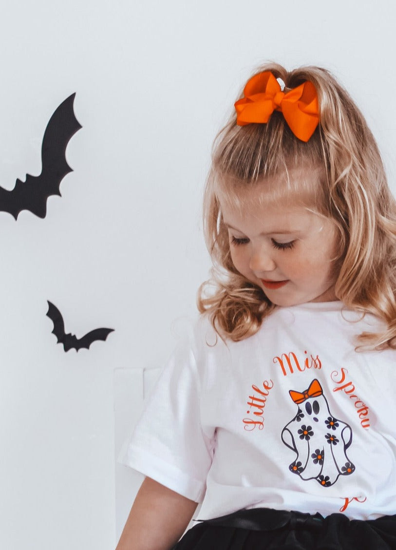 Pumpkin Orange Bow Clip