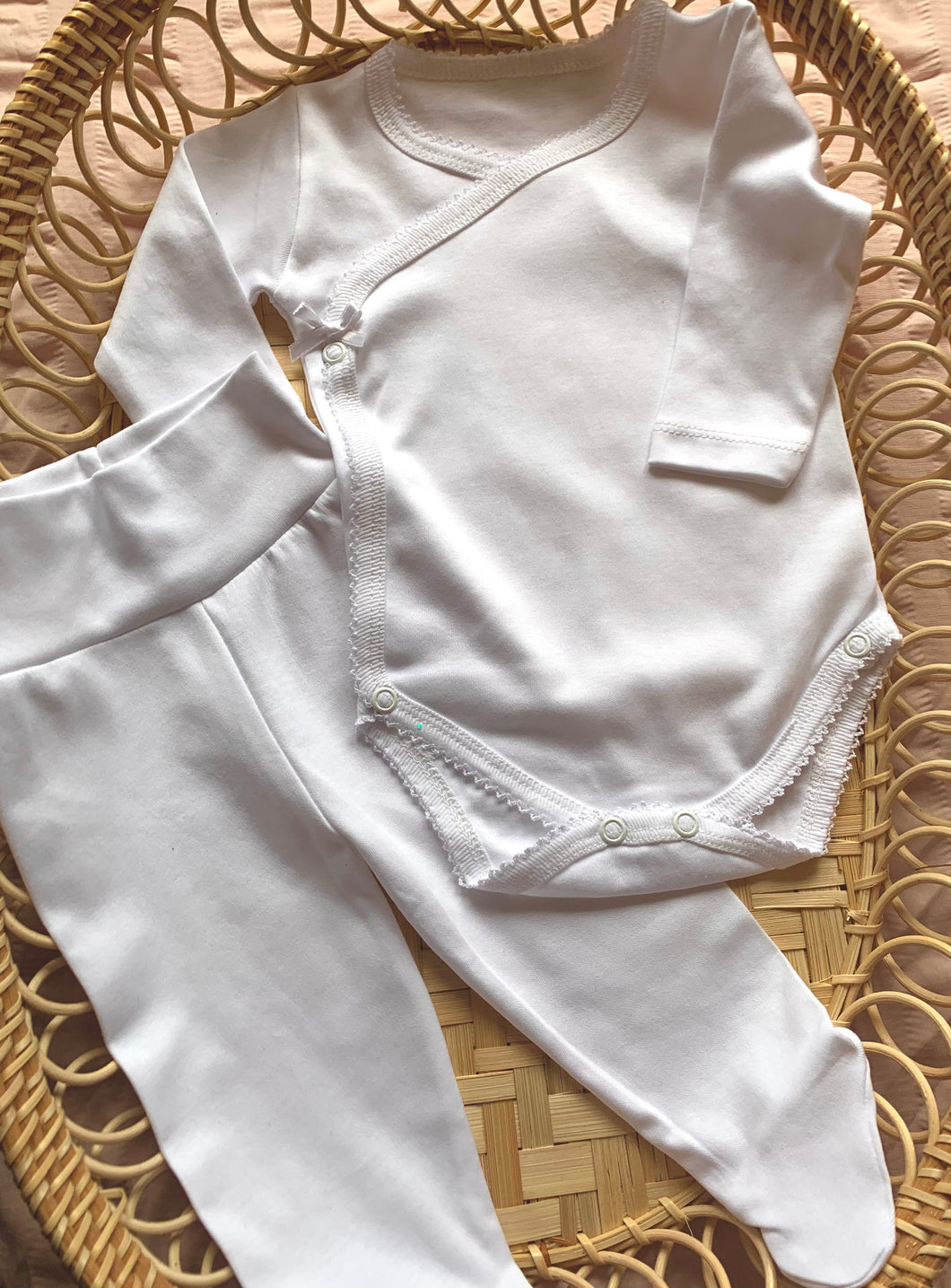 Long Sleep Wrap Bodysuit & Trouser Set