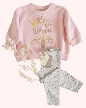 Load image into Gallery viewer, Sarah Colman - Queen Bee Crew &amp; legging set (Blush Pink OR Grey Marl)
