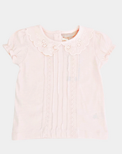 Load image into Gallery viewer, Sarah Colman - Embroidered collar T-shirt - Blush Pink
