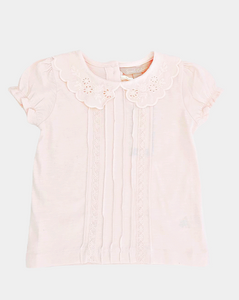 Sarah Colman - 3 Piece Frilly Collar T-Shirt, Skirt and Bow (Pink OR Cream T-Shirt)