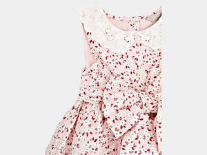 Sarah Colman - Floral woven dress with collar