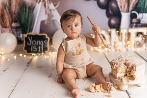 The Yonas - Safari 1st Birthday Romper