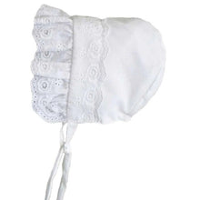 Load image into Gallery viewer, White Broderie Anglaise Bonnet
