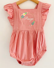 Load image into Gallery viewer, The Paige - Flower Garland Frilly Dusky Pink Romper
