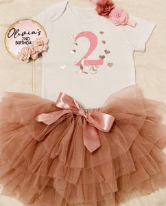The Rose - Pink & Rose Gold Birthday  (Bodysuit or Tee & Long or Short Sleeve