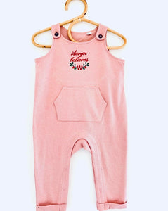 Believe Dusky Pink Dungarees