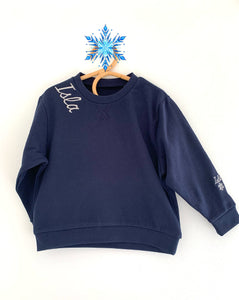 Navy Snowflake Sweatshirt