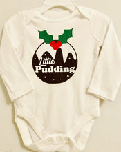 Load image into Gallery viewer, Little pudding on a white bodysuit
