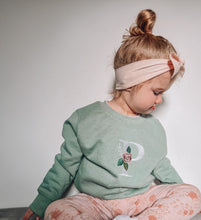 Load image into Gallery viewer, Spring Floral Initial (choice of pastel sweat colour)
