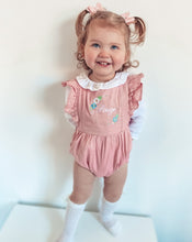 Load image into Gallery viewer, The Paige - Flower Garland Frilly Dusky Pink Romper
