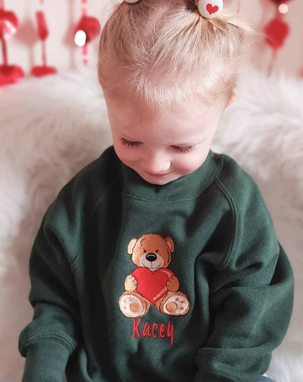 Teddy Love Sweatshirt (embroidery design and choice of sweat colour)