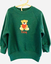 Load image into Gallery viewer, Teddy Love Sweatshirt (embroidery design and choice of sweat colour)
