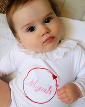 Load image into Gallery viewer, Frilly Collar Heart Garland Bodysuit
