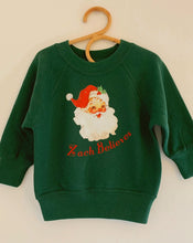 Load image into Gallery viewer, Vintage Green Santa Sweatshirt
