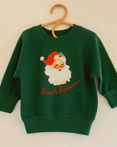 Vintage Green Santa Sweatshirt