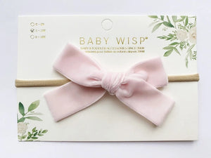 Baby Pink Velvet Bow