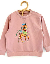 Load image into Gallery viewer, Vintage Pink Deer Sweatshirt (Choice of colours)
