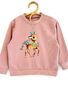 Vintage Pink Deer Sweatshirt (Choice of colours)