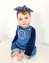 Load image into Gallery viewer, Baby Rainbow Denim Dungarees
