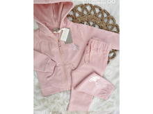 Load image into Gallery viewer, Sarah Colman - Pink Zip Through, Jogger &amp; Hairbow 3 PC Set  (Blush Pink OR Grey Marl)
