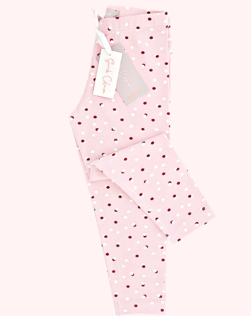 Sarah Colman - Spot Print Legging - Blush Pink